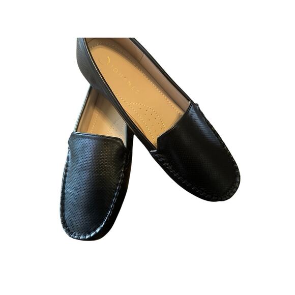 Journee Collection Women’s Loafers 10W Black Moc Toe Slip-On Driving Shoes NIB - Picture 1 of 8
